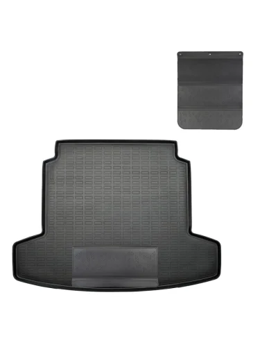 Коврик багажника (полиуретан, нижнее положение полки) Norplast Unidec (черный с полиуретановым фартуком) Omoda C7 T1GC (2025)