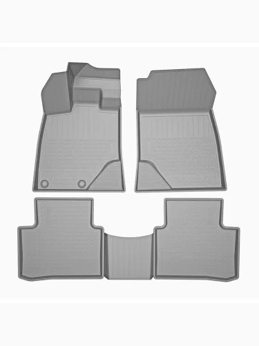 Коврик в салон (1 и 2 ряд) Norplast Unidec (серый) Peugeot 5008  P67 (2024-2025)