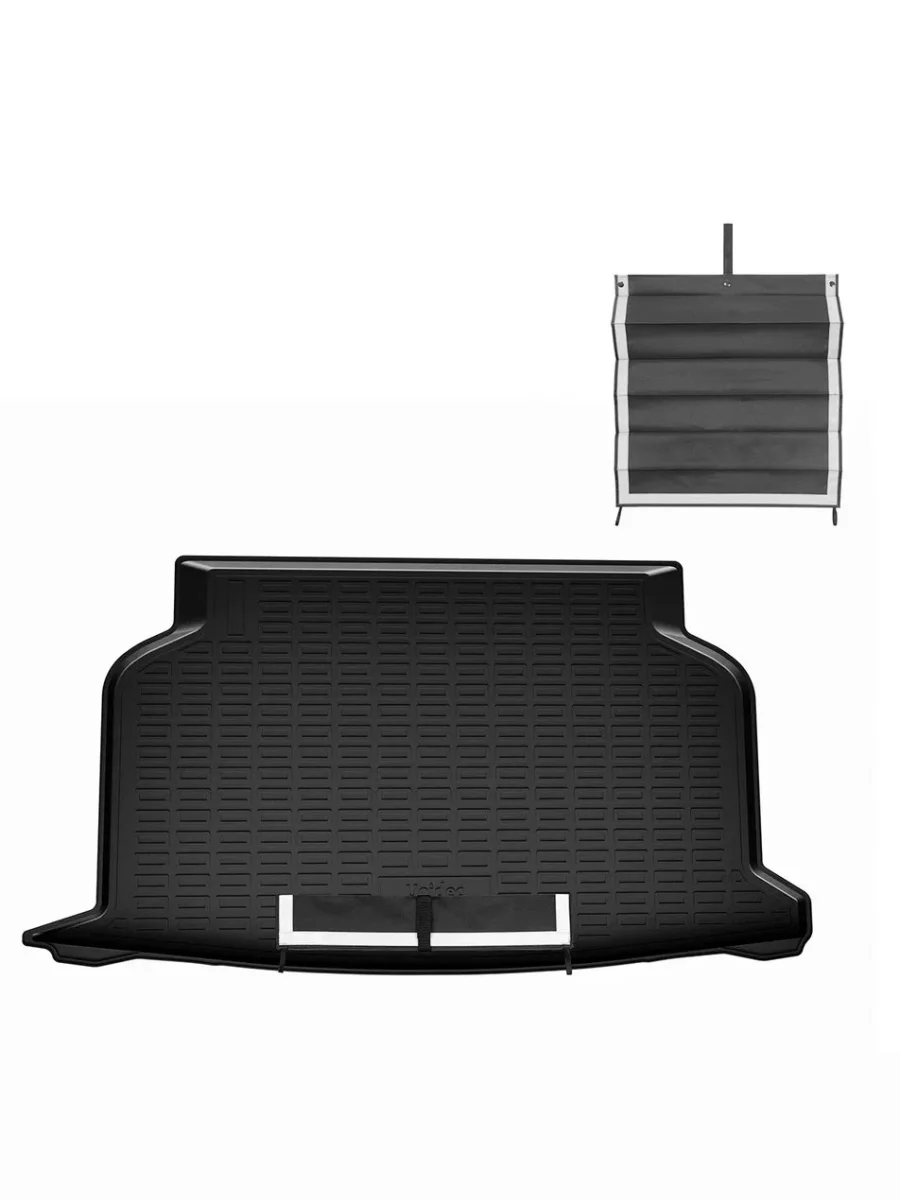 Коврик багажника (полиуретан) Norplast Unidec MG 3 3 ZP22 хэтчбэк 5 дв. (2024-2025) (черный с текстильным фартуком)  в Керчи Республика Крым