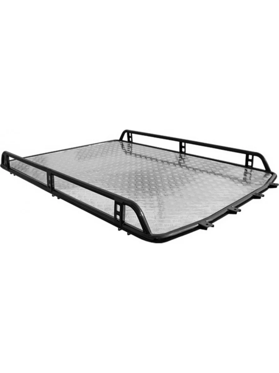 Багажник Трофи с алюминиевым листом без поперечен Техно Сфера Лада ВАЗ Нива 4х4 2121 3 дв. дорестайлинг (1977-2019) (черный)  в Керчи Республика Крым