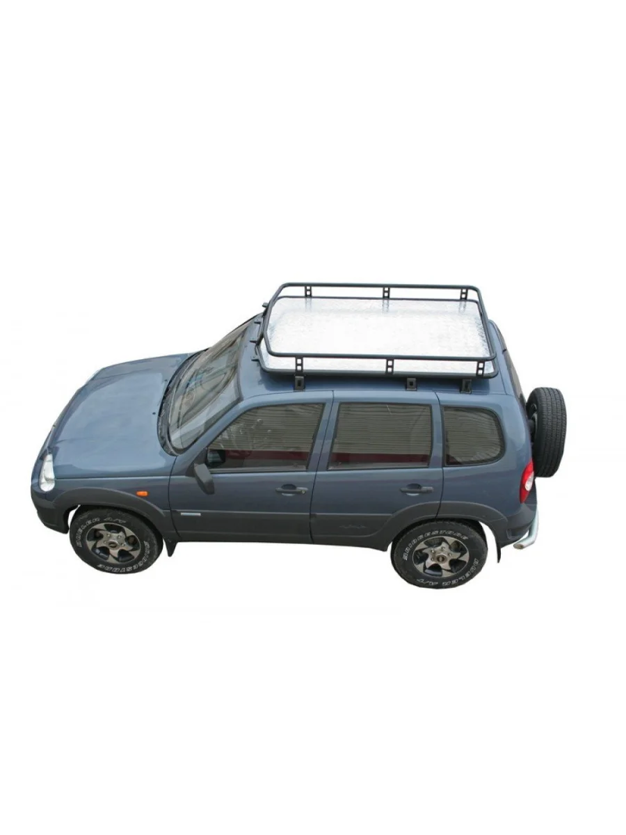 Багажник Трофи экспедиционный с алюминиевым листом Техно Сфера Лада ВАЗ 2123 (Нива Шевроле) 1 рестайлинг (2009-2020) (черный)  в Керчи Республика Крым