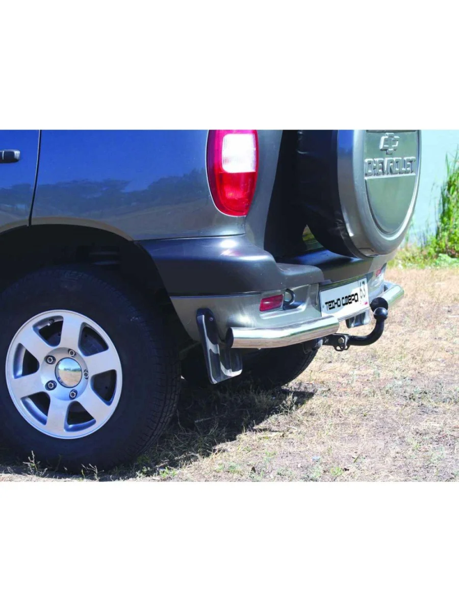 Защита заднего бампера (уголки цельные) (d 63.5) Техно Сфера Лада ВАЗ 2123 (Нива Шевроле) 1 рестайлинг (2009-2020) (нержавейка)  в Перми Пермском крае