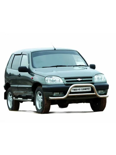 Защита переднего бампера (волна) (d63.5) Техно Сфера (нержавейка) Лада ВАЗ 2123 (Нива Шевроле) 1 рестайлинг (2009-2020)