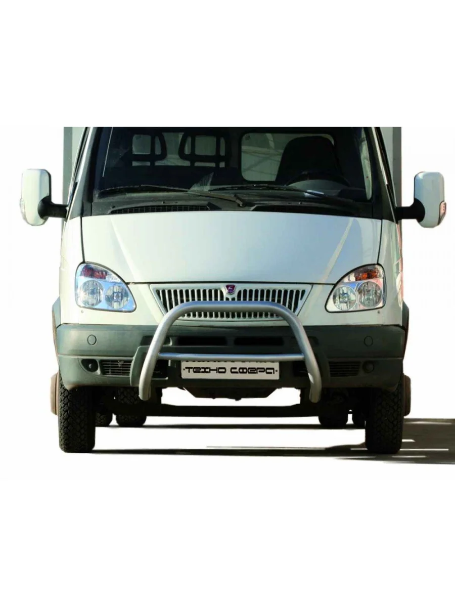 Защита переднего бампера (низкий) Техно Сфера ГАЗ ГАЗель 2705,Бизнес 2-ой рестайлинг цельнометаллический фургон (2010-2025) (Черный глянец)  в Керчи Республика Крым