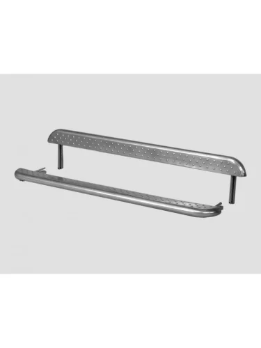 Пороги с алюминиевым листом Техно Сфера Лада ВАЗ нива 4х4 2121 (Legend) 3 дв. 2-ой рестайлинг (2021-2025)