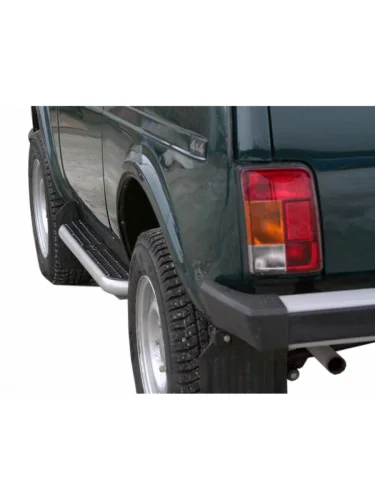 Пороги с пластиковой накладкой Техно Сфера Лада ВАЗ Нива 4х4 2121 3 дв. дорестайлинг (1977-2019)