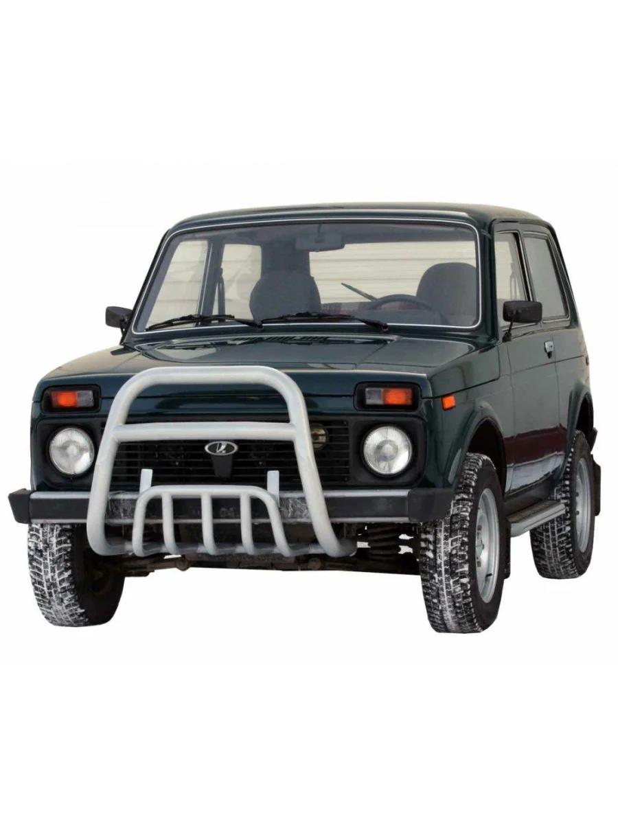 Защита переднего бампера (верх с трубой) (d63.5) Техно Сфера Лада ВАЗ нива 4х4 2121 (Legend) 3 дв. 2-ой рестайлинг (2021-2025) (Черный матовый)  в Керчи Республика Крым