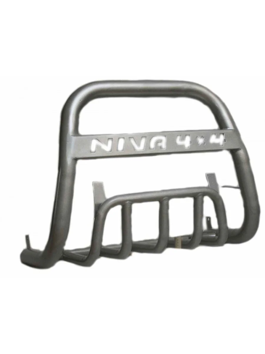 Передок с защитой двигателя (d63.5) Техно Сфера Лада ВАЗ нива 4х4 2131 5 дв. дорестайлинг (1993-2019) (Черный матовый)  в Перми Пермском крае