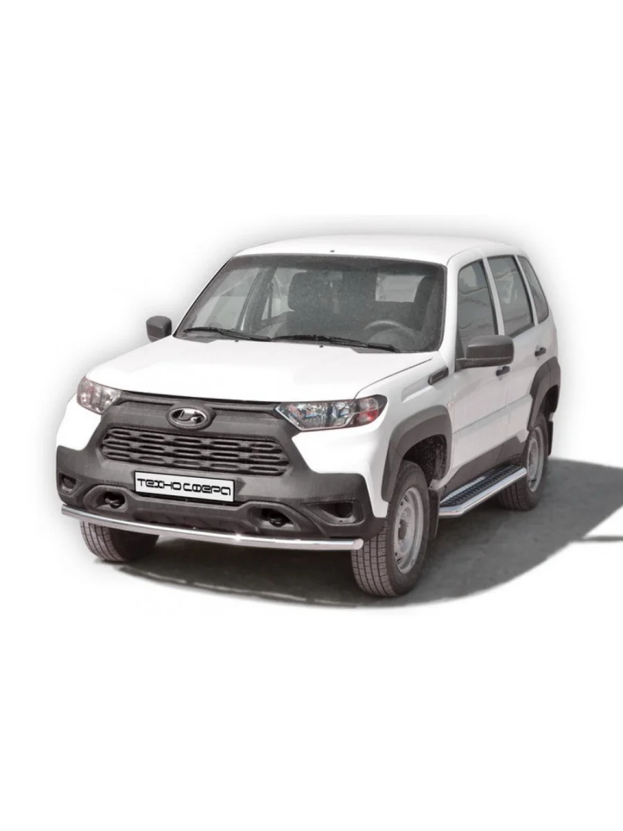 Защита переднего бампера (труба) (d51) Техно Сфера Лада ВАЗ Нива Трэвел (212300-80) (2021-2025) (нержавейка)  в Самаре Самарской области