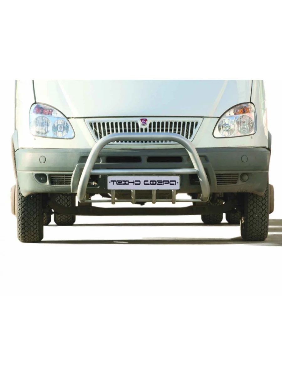 Передок (с дополнительной защитой двигателя) Техно Сфера ГАЗ ГАЗель 2705 дорестайлинг цельнометаллический фургон (1995-2002) (Черный матовый)  с доставкой в г. Керчь