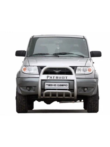 Передок (с защитой) (d63.5) Техно Сфера Уаз Патриот 3163 5 дв. 2-ой рестайлинг (2017-2025)