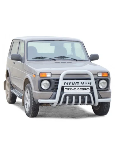 Передок (с усами и дополнительной защитой двигателя) d63.5 Техно Сфера Лада ВАЗ нива 4х4 2131 Урбан 3 дв. дорестайлинг (2014-2019)