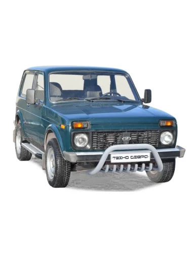 Передок (акула с дополнительной защитой двигателя) (d63.5) Техно Сфера Лада ВАЗ Нива 4х4 2121 3 дв. дорестайлинг (1977-2019)