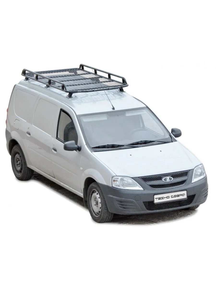 Багажник Трофи экспедиционный с алюминиевым листом Техно Сфера Лада ВАЗ Ларгус дорестайлинг R90 (2012-2021) (черный)  с доставкой в г. Керчь