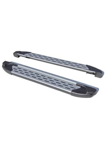 Пороги бумер II алюминиевые с резинкой Техно Сфера Лада ВАЗ 2123 (Нива Шевроле) 1 рестайлинг (2009-2020)