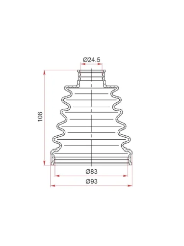 Пыльник шруса наружный CHERY TIGGO 7 PRONISSAN QASHQAI 13-X-TRAIL 14-