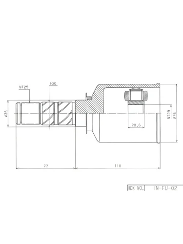 Шрус (Спереди Внутр) Subaru Forester 02-13  Impreza 07-12  Legacy 03-09  Impreza WRX 07-14