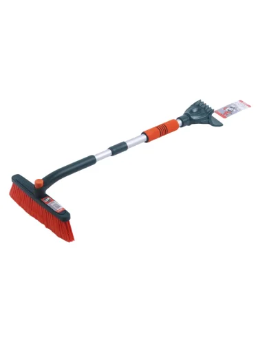 Щетка со скребком телескопическая 75-97см поворотная оранжево-зеленая LI-SA