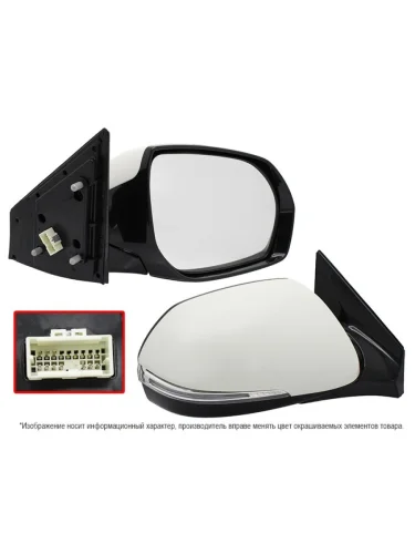 Зеркало Hyundai Santa Fe 15-19 (Справа Обогрев Регулировка Повторитель поворота Подсветка 10 ко