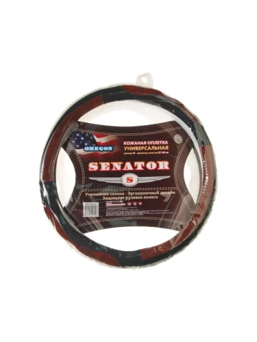 Оплетка руля (M) 37-39см под дерево кожа Oregon SENATOR