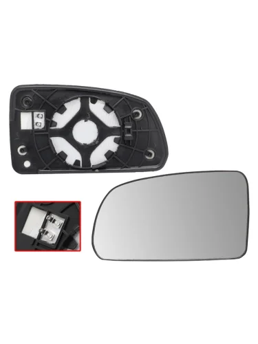 Полотно зеркала Kia Rio 05-09 (Слева Обогрев)