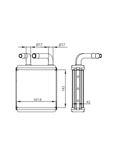 Радиатор отопителя салона HYUNDAI STAREX 97-07H1 02-07