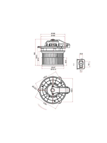 Мотор отопителя салона Hyundai Tucson 21-  Kia Sportage 21-