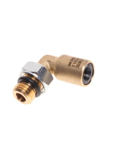 Соединитель трубки ПВХ полиамид d=6х1.0мм (наружная резьба) М12х1.5 угольник латунь ПВХ STARTEC