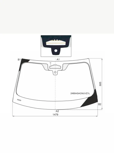 Стекло лобовое (Камера Датчик дождя Проекция Молдинг) BMW 3-Series 18-