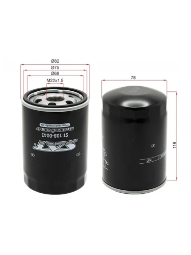 Фильтр масляный JAC SUNRAY  SOLLERS ATLANT 2 7 DIESEL 22-