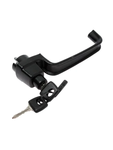 Ручка УРАЛ двери наружная левая с ключом в сборе (окрашен. черная) URAL