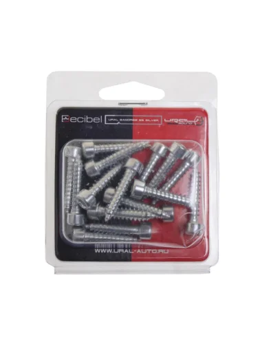 Саморез 5.5х25мм для установки сабвуфера хром (16шт.) УРАЛ