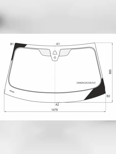 Стекло лобовое (Камера Датчик дождя Проекция Молдинг) BMW 3-Series 18-