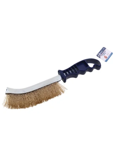 Щетка металлическая ручная железный корпус  пластиковый ручка КОБАЛЬТ