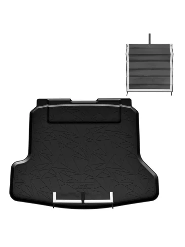 Коврик багажника (полиуретан) Norplast Unidec (черный с текстильным фартуком) GAC Empow седан (2025)