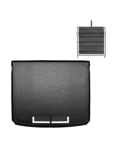 Коврик багажника (полиуретан) Norplast Unidec (черный с текстильным фартуком) Jetour T1 (2025-2025)
