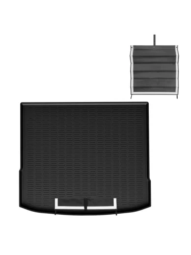 Коврик багажника (полиуретан) Norplast Unidec (черный с текстильным фартуком) MG HS 2 AS33 (2024-2025)