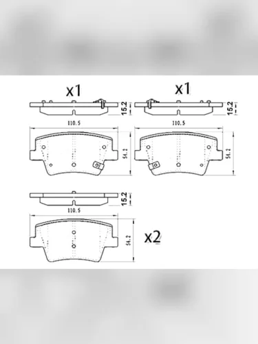 Колодки тормозные (Сзади) Hyundai Santa Fe 18-