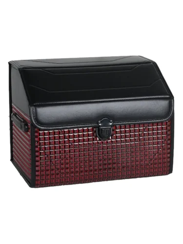 Органайзер в багажник 40х30х30см 3D экокожа черно-бордовый PREMIER