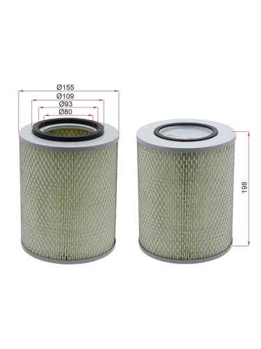 Фильтр воздушный ISUZU  Trooper  91-  OPEL Monterey 91-