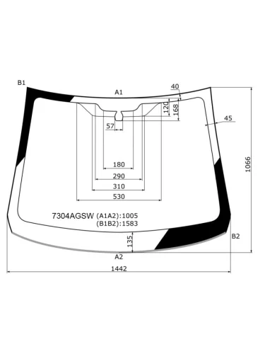 Стекло лобовое (Молдинг) Renault Kaptur 16-20