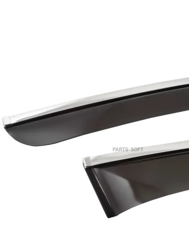 Дефлекторы окон CHROMEX с хром. молдингом Haval F7 внедорожник (2019-)  4шт.