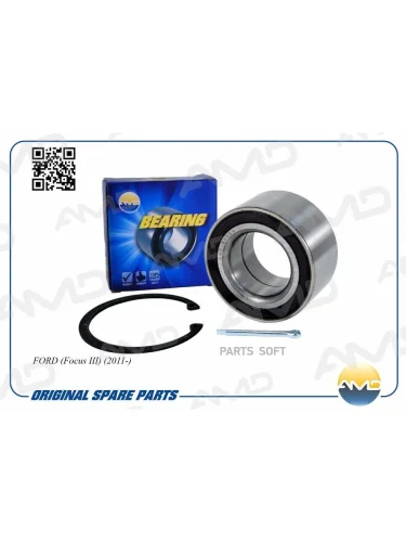Подшипник ступицы Ford Focus III 11-19 C-Max 10- Kuga 08-19 передней AMD AMD.BER56