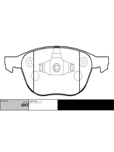 Колодки тормозные Ford Focus II 04-  III 11-; Mazda 3 (BK  BL) 03-14  Volvo S40 04- передние CTR CKF-14