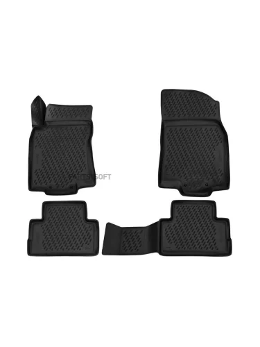 Коврики 3D в салон NISSAN Qashqai (J11F)  2015->  сборка РФ  4 шт. (ПУ  повышенная износостойкость)