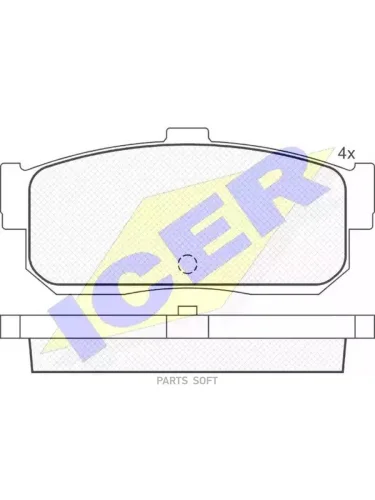 Колодки тормозные Nissan Almera 00- Primera 93-98 задние ICER 140876