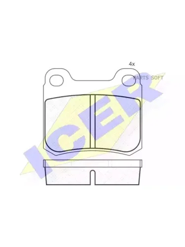 Колодки тормозные MB W124 без датчика =GDB911 ICER 180517