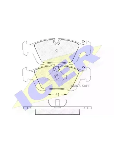 Колодки тормозные BMW E36 передние =GDB1100 ICER 180801