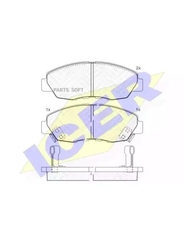 Колодки тормозные Honda Civic 06- 1 8 передние ICER 181329