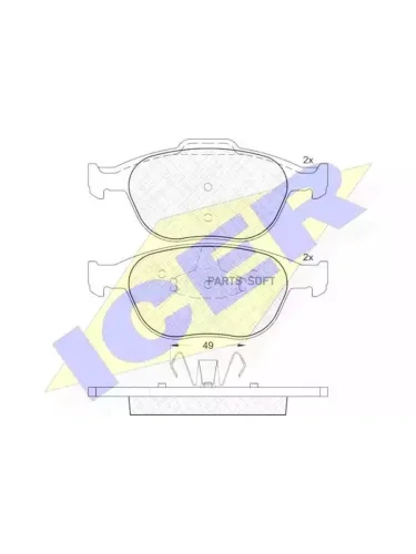 Колодки тормозные ICER 181537 FORD TOURNEO CONNECT 02-